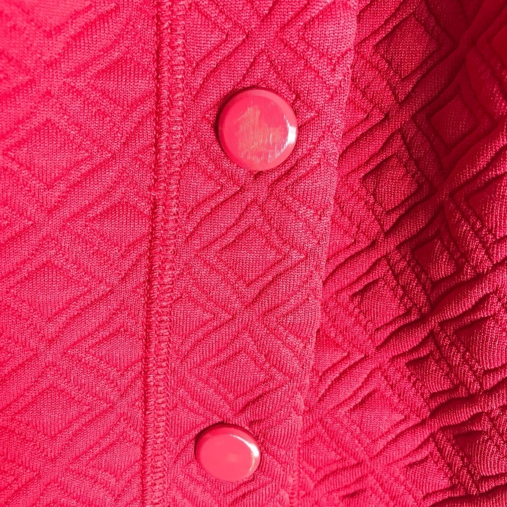 Chico's Quilted Knit Jacket Renaissance Red - Picture 8 of 8